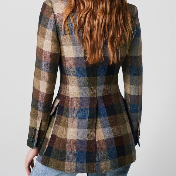 Smythe NWT Birkin Blazer in Peri Lumberjack Check - Picture 2 of 6